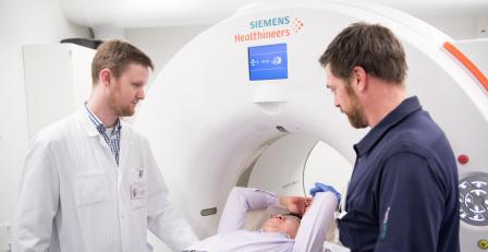 Patientenbetreuung am PET/CT Siemens Biograph Vision