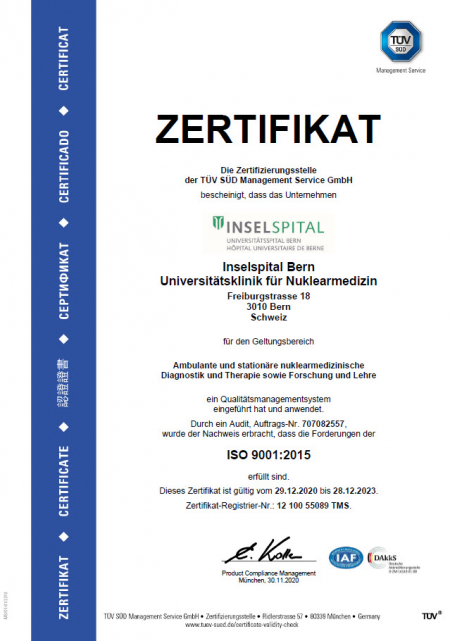 Qualitätsmanagementzertifizierung nach ISO9001:2015